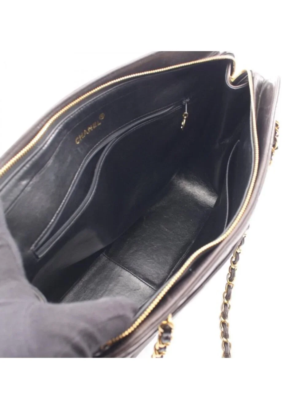 Chanel Shoulder Bag Quilted Black Lambskin